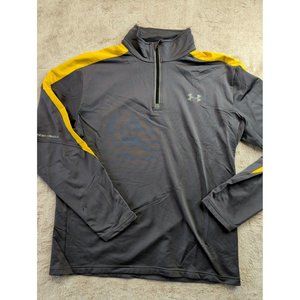 Under Armour Men's Large 1/4 Zip Pullover Gray/Yellow